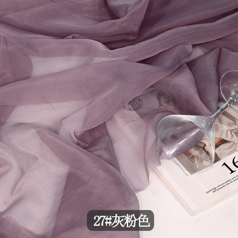 Приятная к коже ткань органза на метр для одежды, юбок, платьев, шитья своими руками, летняя полупрозрачная мягкая ткань, рукоделие, тонкая однотонная