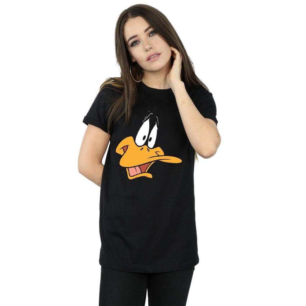 Looney Tunes Womens/Ladies Daffy Duck Face Cotton Boyfriend T-Shirt