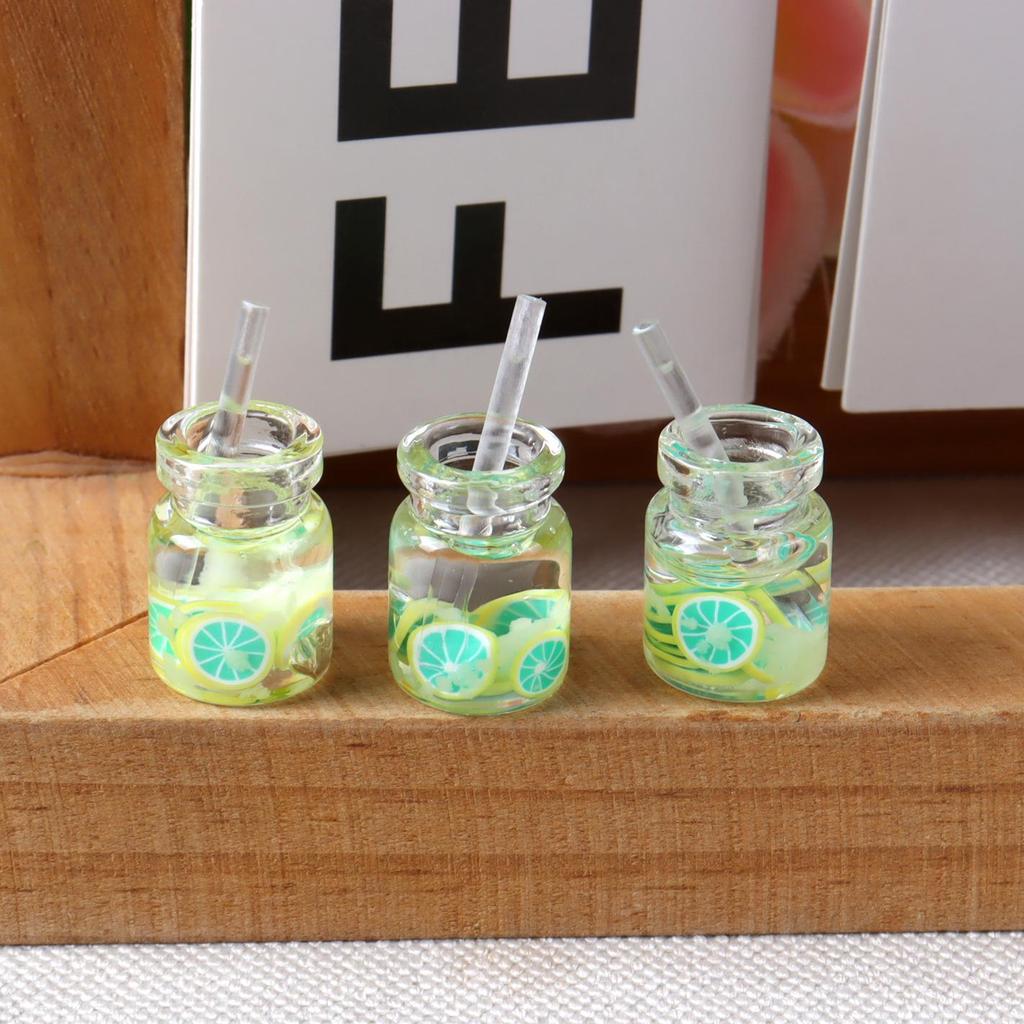 Ручная работа Миниатюрные аксессуары для еды и напитков для кукольного домика: Торт, Сок, Тарелки