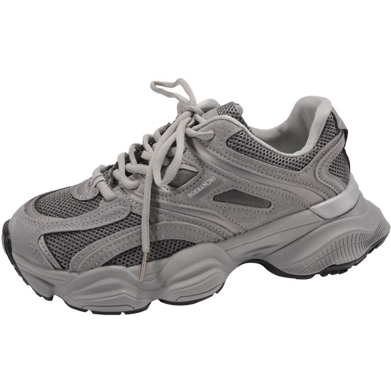 Fashion Trend Versatile Show Feet Small Platform Dad Shoes Women's 2025 New Spring and Autumn Lightweight Heightening Sports Shoes