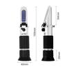Glycol Refractometer Antifreeze Car 1-1.4 Battery Acid Engine Coolant Tester Tool Fluid Refractometer Tester ATC with Box