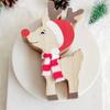 Christmas Deerlet Ornaments Creative Wooden Decoration Craft New Year Xmas Holiday Home Decoration Desktop Decor Christmas Gifts
