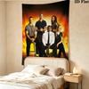 Chicago Fire Wall Tapestry Aesthetic Wall Hanging Printed Fabric Blanket Decorative Tapestries For Bedroom Living Room Home Decor
