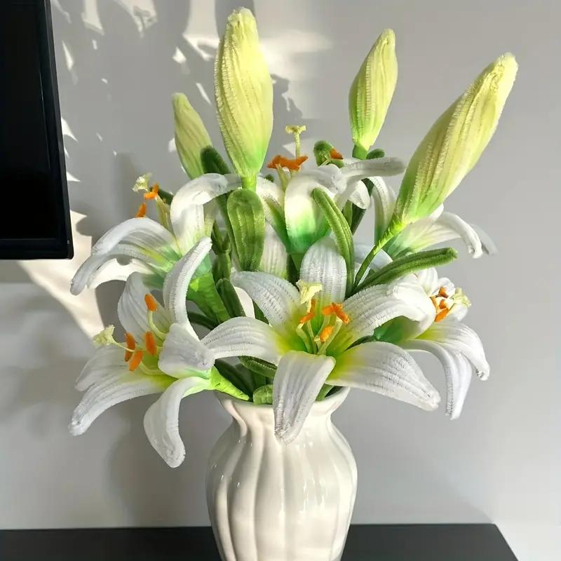 Набор букета из 362 штук ершиков для трубок «Лилия», Улучшенный зашифрованный DIY проект ручной работы, Подарок на выпускной, Подарок на праздник.