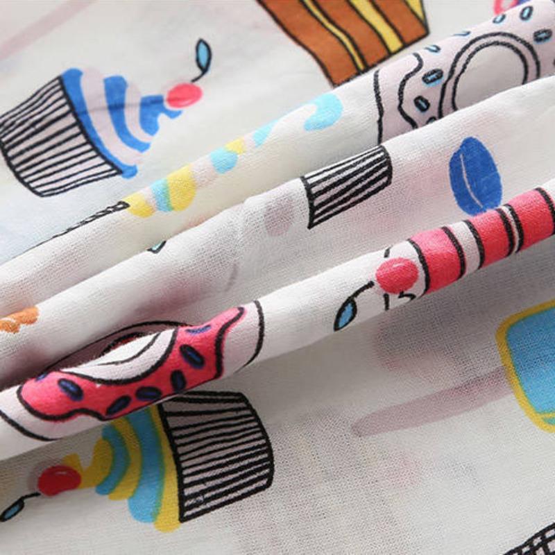 Летнее повседневное платье без рукавов с узором пончика для маленьких девочек, детский пышный сарафан для малышей