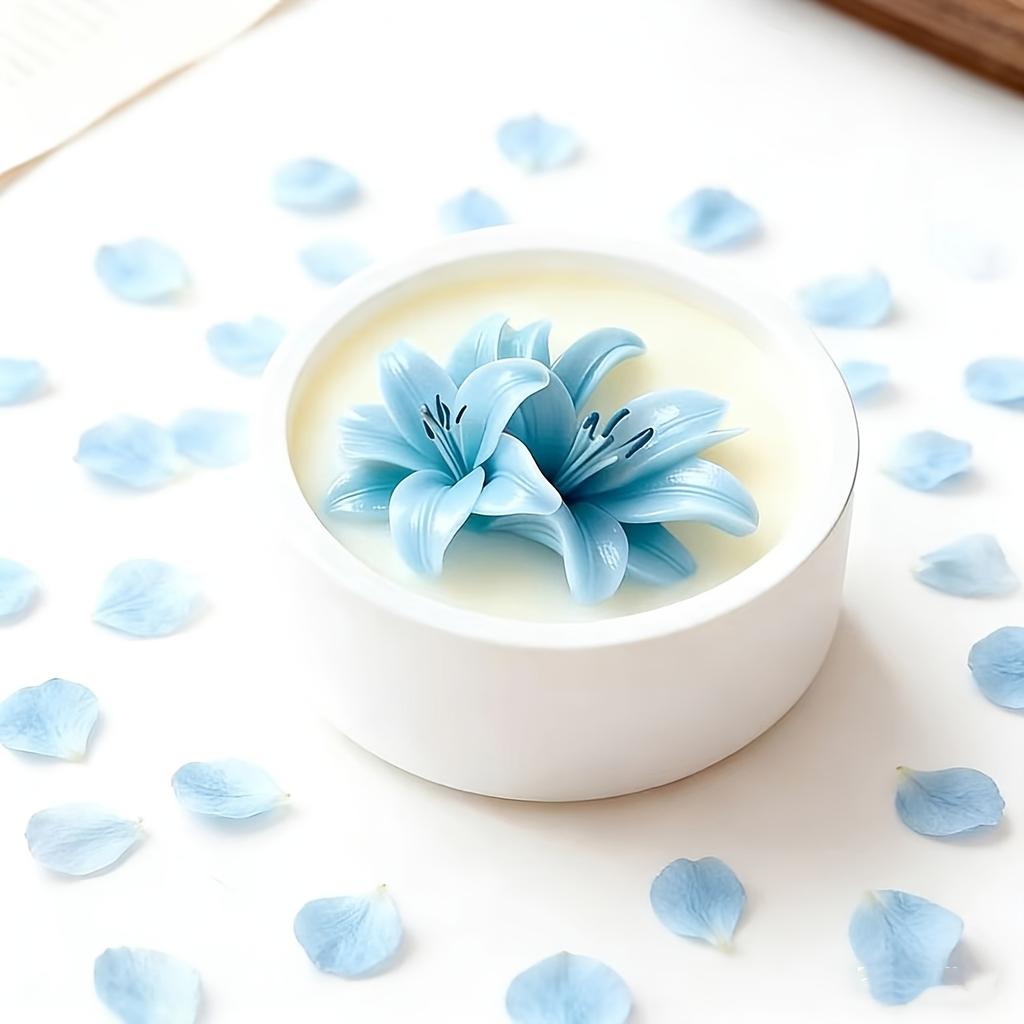 1 Realistic Lily Silicone Mold - Reusable, Non-stick Petal and Leaf Mold for Clay/resin/candle/soap/plaster Crafts, DIY Projects, Wedding Decorations