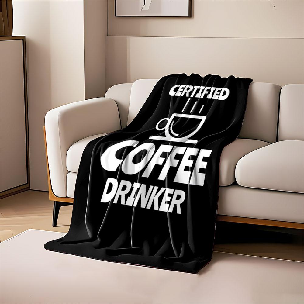 Certified Coffee Drinker Blanket for all seasons blanket lunch break throw gift