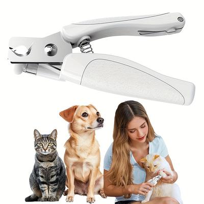 Светодиодные кусачки для ногтей домашних животных, кусачки для кошек, кусачки для собак, ножницы для ногтей для кошек и собак, с зарядкой через USB, с пилкой, против брызг когтей