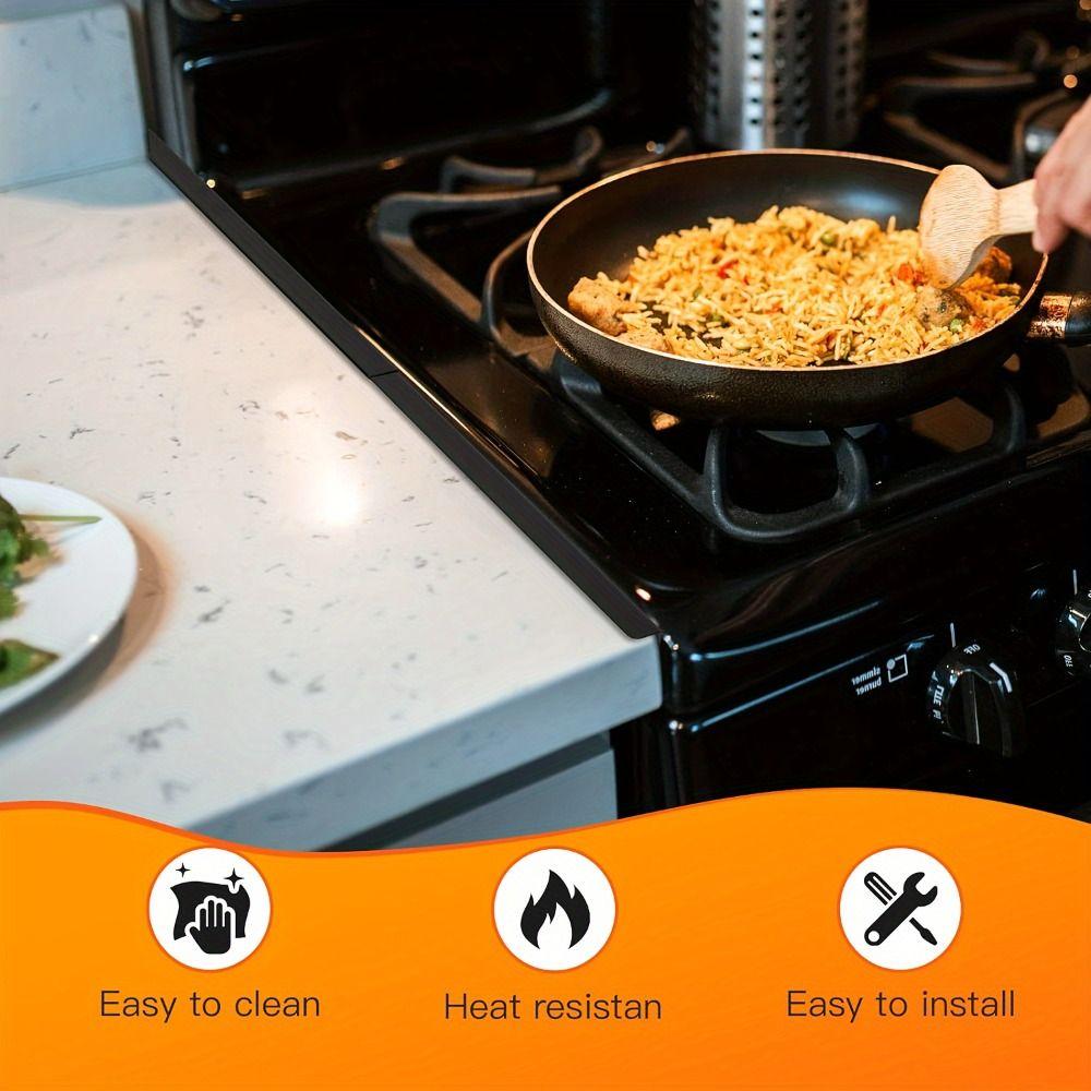 1/2 Pack Stainless Steel Stove Counter Gap Cover Heat Resistant Stove Top Protectors Restaurant