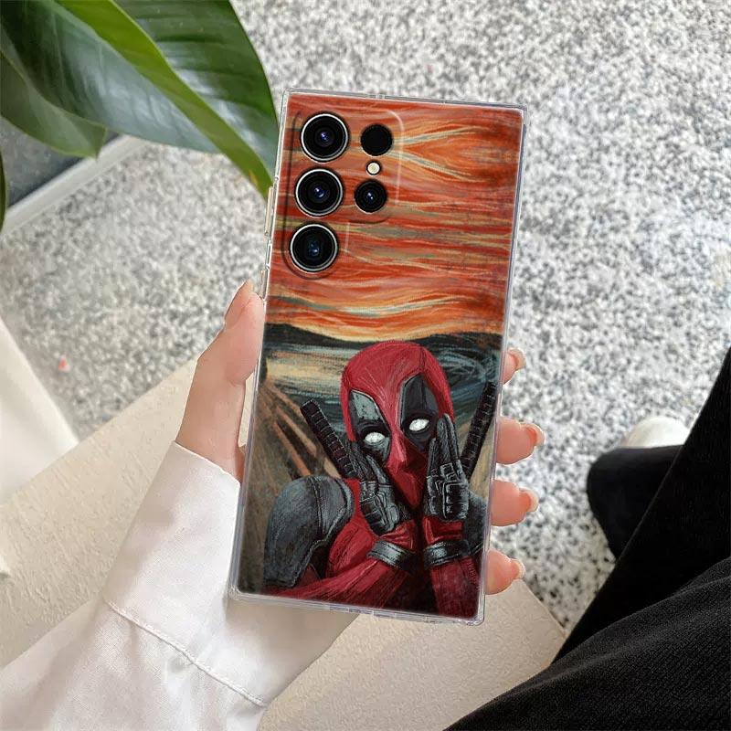 Marvel Oil Painting Transparent Case For Samsung Galaxy S26 S25 Ultra S24 S22 S26 Plus S20 S23 S21 S25 FE 5G Clear Silicon Cover