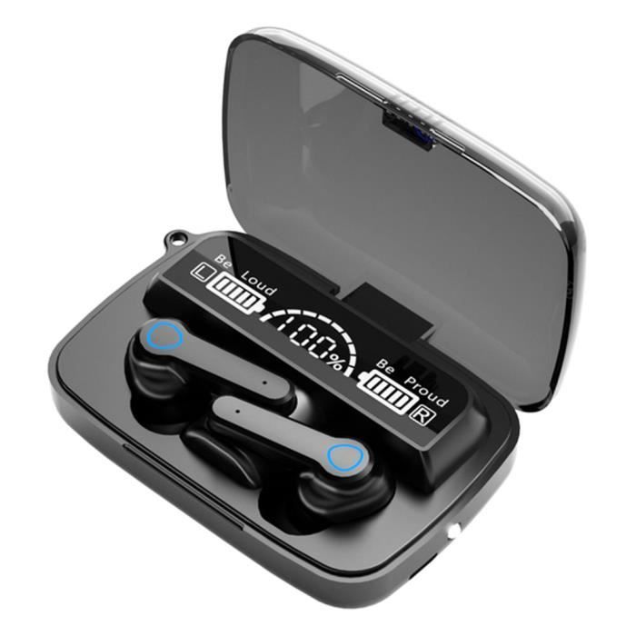 Casque Bluetooth - M19 - Noir - Intra-auriculaire - Résistant à la transpiration - Sportif