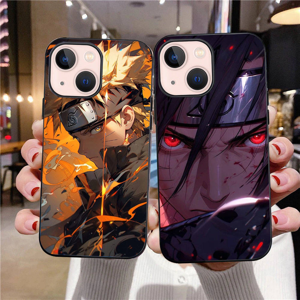 B-42 Наруто черный чехол для Samsung S24 S23 S22 S21 S20 FE S10 Lite Ultra S7 S8 S9 Plus A05S A11 A12 A13 A15 A22 A24 A25 A32 A52 A71 5G