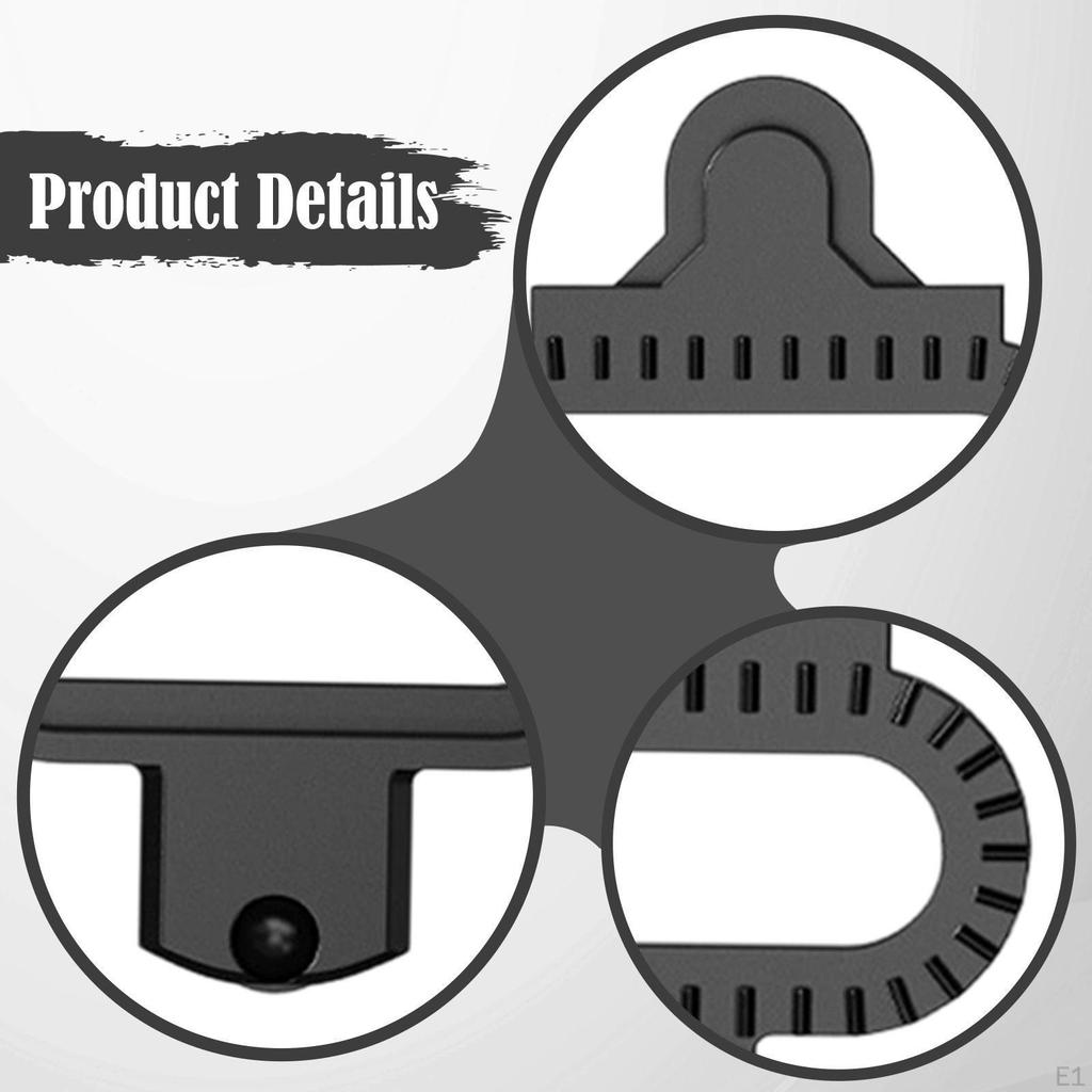 2 Pieces Bicycle Cleat Set Shoes Click Pedals 304 Stainless Steel Shoe Plates for