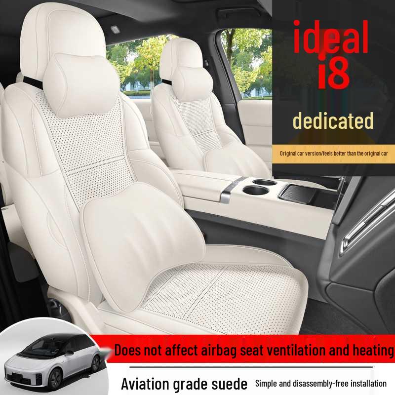 Ideal i8 Suede Saddle Pad: Breathable, Vehicle-Specific, Fully Enclosed, Six-Seater Car Seat Cushion