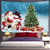 Christmas Tree Snowman Tapestry Decoration Bedspread Boho Home Bed Psychedelic Santa Gift Hippie Large Wall Hanging Cloth Fabric
