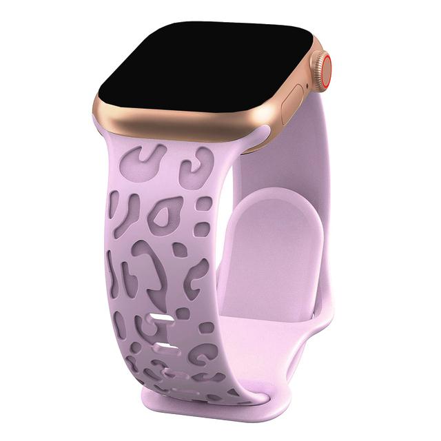 Силиконовый ремешок с гравировкой для Apple Watch — гибкий, легкий, разных цветов