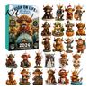Christmas Tree Wall Bag Decorations 2026 Highland Cow Advent Calendar, 2D Flat Acrylic Unique Ornament Series Ornaments, 24 Days Countdown Gift