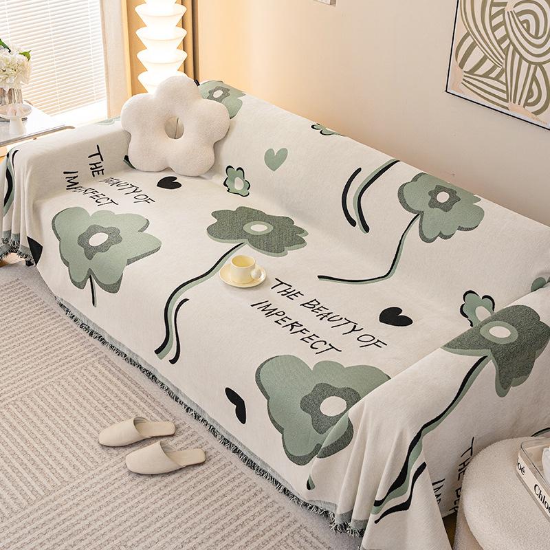 Printed Chenille Sofa Cover Cloth Four Seasons Universal Sofa Towel Non-Slip Cushion Anti-Scratching Sofa Cover Full Cover Blanket