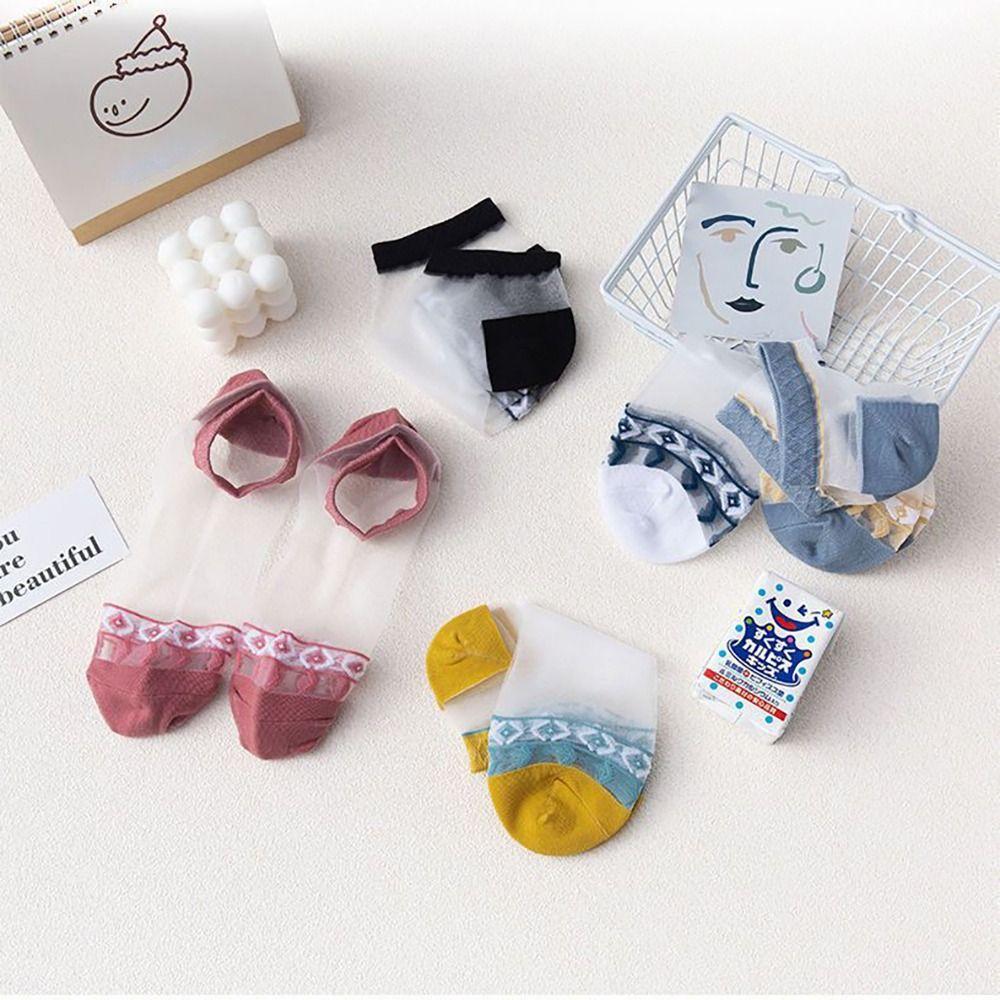 Creative Ultrathin Sock Transparent Women Ladies Short Socks Ankle Sock Spring Summer