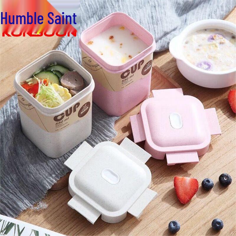 Многоцелевая квадратная чашка из пшеничной соломы