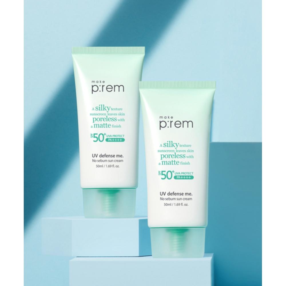 Makeprem [подарок] [2 упаковки] Солнцезащитный крем Uv Defense No Sebum 50 мл