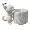 Mini Animal Flower Pot 3D Printed Cat Planter, Cute Kitty Pot, Decorative Compact Indoor Plant for Succulents Cacti, Home Office Desk Decor