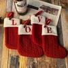 Christmas Alphabet Knitting Socks Christmas Tree Ornaments Cars Accessories Interior Decorations For Home Gift 2024 New Year