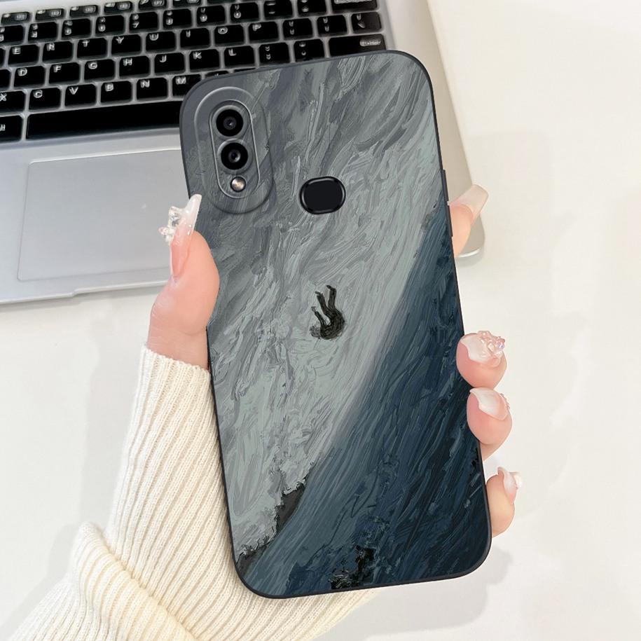 Чехол для телефона Samsung Galaxy A10 A10S M01S Модный цветочный задний чехол Жидкий силиконовый протектор на Samsung A 10 Ударопрочный Funda