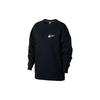 Bright Logo Knit Crewneck Sweatshirt Women Sweatshirt Black AJ0093-010