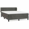 3127548 vidaXL Divan-lit Et Matelas Gris Foncé 140x190cm Velours