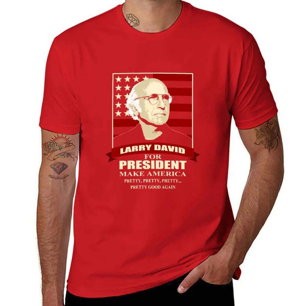 Larry David for T-Shirt oversized graphic tee shirts graphic tees aesthetic clothes Men's clothing