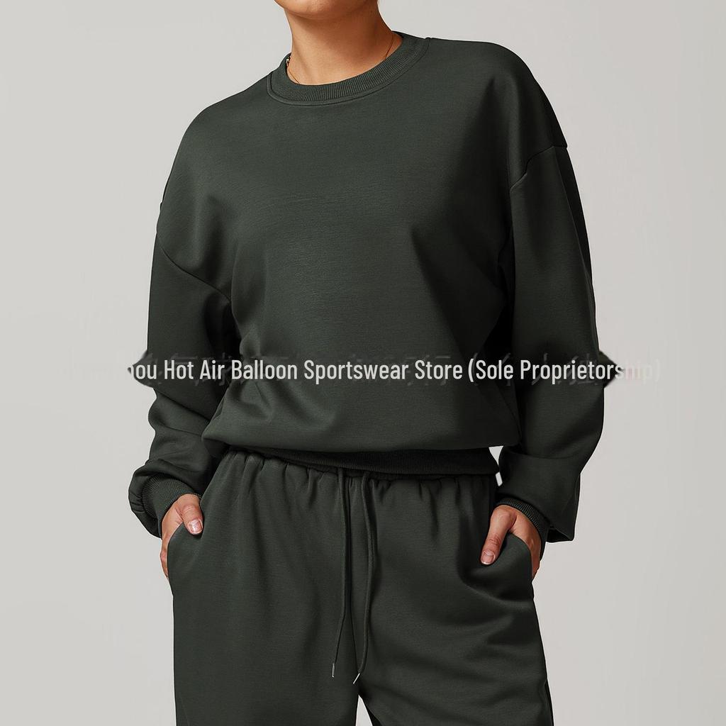 Alo Yoga Женская повседневная толстовка с круглым вырезом и длинным рукавом