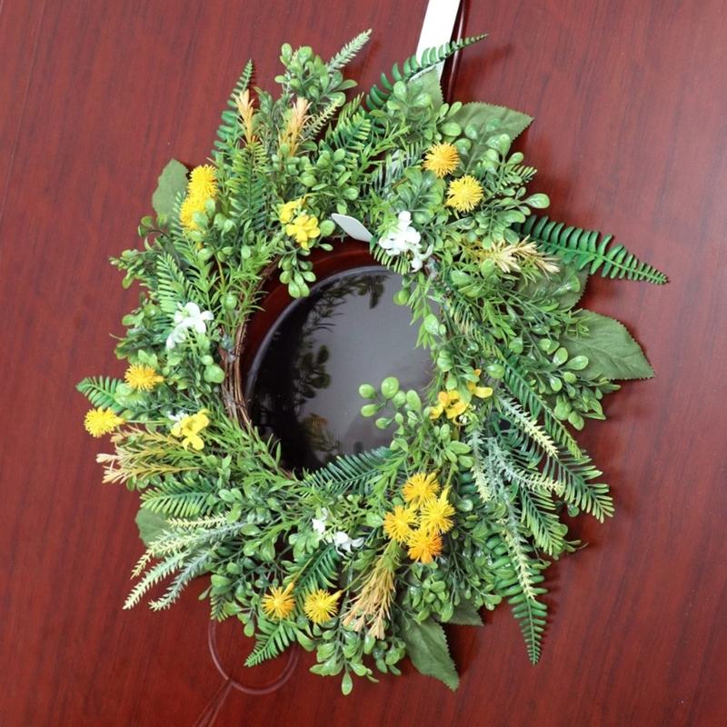 Artificial Flower Wreath Spring Wreath Decoration for Front Door Farmhouses Garden for Wedding Party Home Decoration