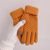Gloves Women'S Cycling Cold And Warm Plush Cute Student Touch Screen All-Finger Cotton Gloves Winter Women'S Driving