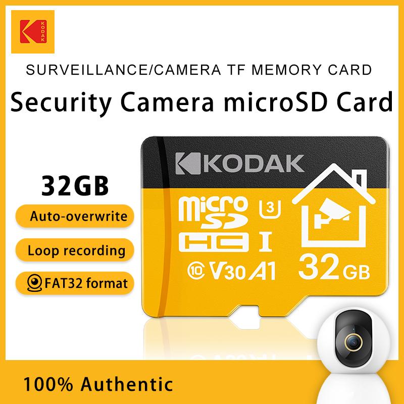 Kodak Карта MicroSD 32 ГБ 64 ГБ 128 ГБ 256 ГБ Карта памяти Micro SD лучшая для домашнего монитора безопасности, мобильного телефона, дронов