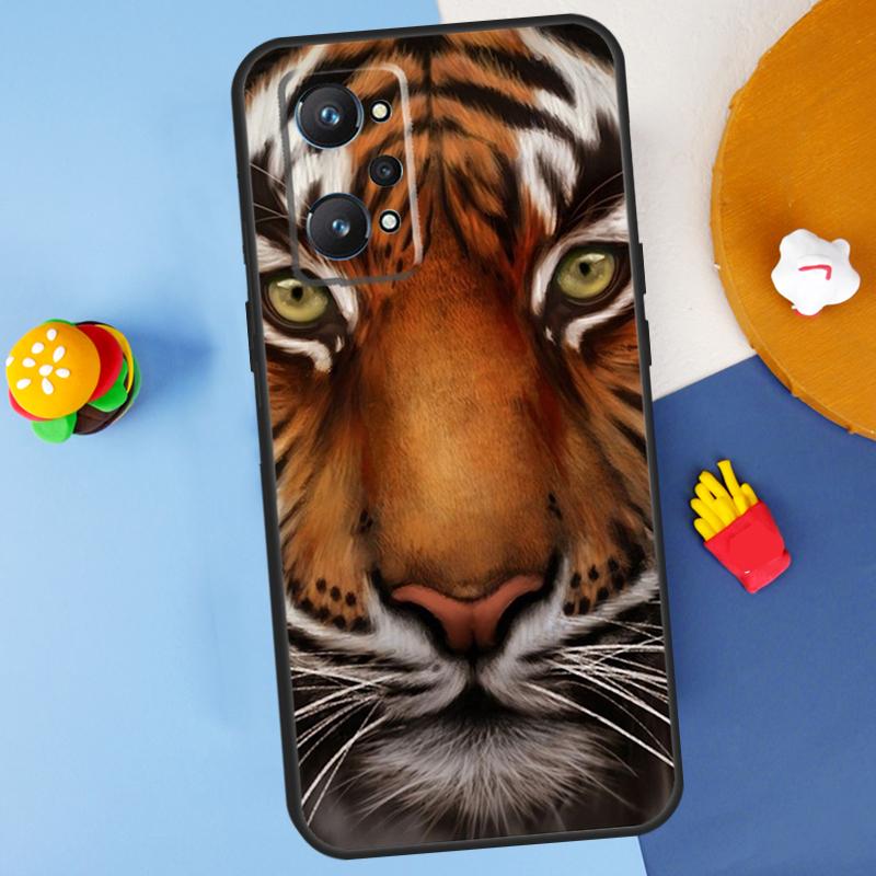 Lion Tiger Face For Realme C55 C67 C61 C75 C53 C51 C21Y C25S GT 6 6T 5 GT7 Pro 10 11 12 13 14 Pro Plus Case