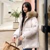 New Autumn and Winter Women's Fashion Short Coat Cotton Oversize Hooded Jacket Warm Cotton Fur Collar Hoodie Down Jacket