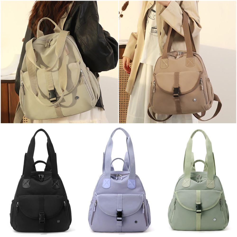 Portable Multicolor Versatile Backpack Large Capacity Lightweight Tote Bag Waterproof Nylon Luggage Bag Women's Style