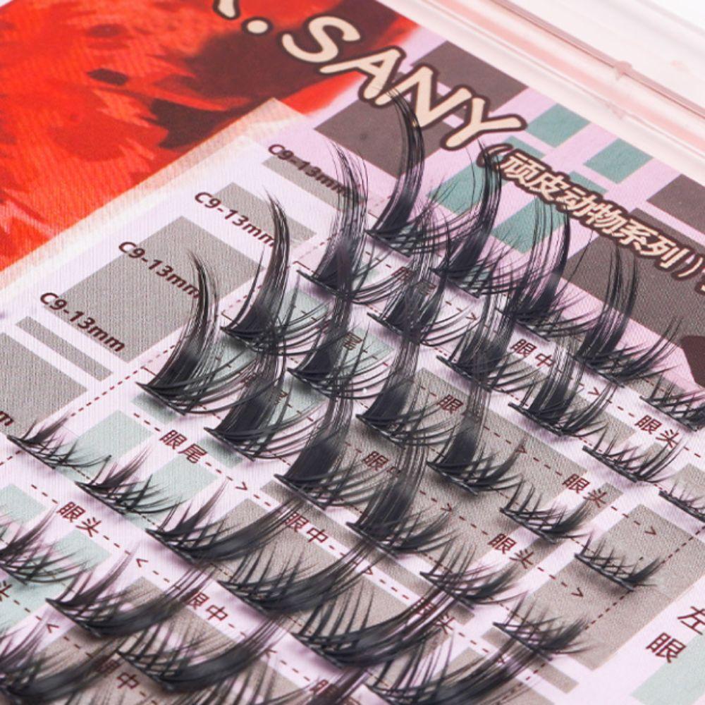 Lovable Segmented False Eyelash Manga Glue Free False Eyelashes Sweet Self-adhesive Lashes Makeup