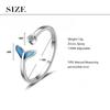 ANENJERY Модное синее кольцо-манжета с хвостом русалки и цирконием, кольца-баге с хвостом рыбы и морского кита, романтические подарки