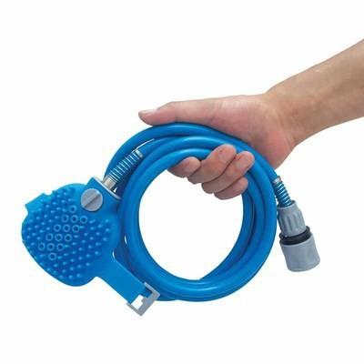 Pet Bath Brush Silicone Massage Brush with Spray Nozzle Dog Cat Cleaning Shower Grooming Tool