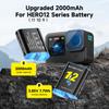 Аккумулятор 2000 мАч для Gopro Hero 9 10 11 12 с ЖК-дисплеем, быстрое зарядное устройство на 3 слота для спортивных камер GoPro Hero12 11