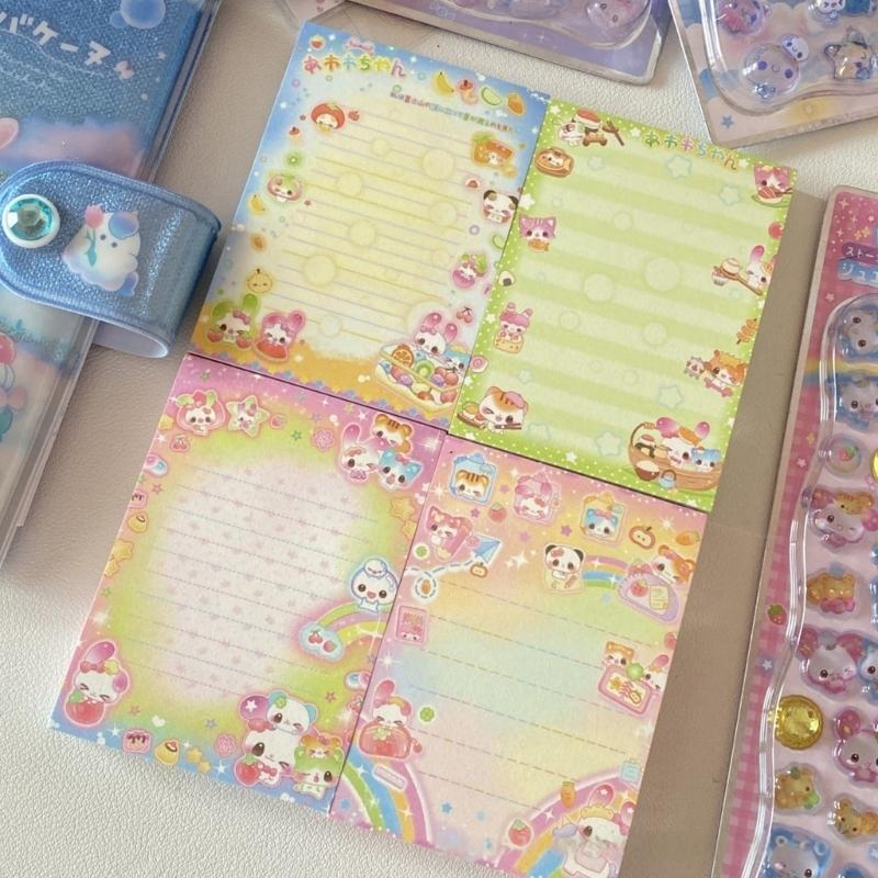 Радужные животные заметки Удобные школьные и офисные принадлежности Милые листки для заметок Бумажная текстура Подходит для ведения дневника