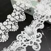 Водорастворимое кружево, кружево с вышивкой из молочного шелка, волновой штрих-код с большим цветком, аксессуары для женского платья
