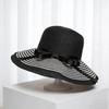 Seaside vacation straw hat, new women's large-brim sun-protection hat, foldable bow beach hat, UV protection hat