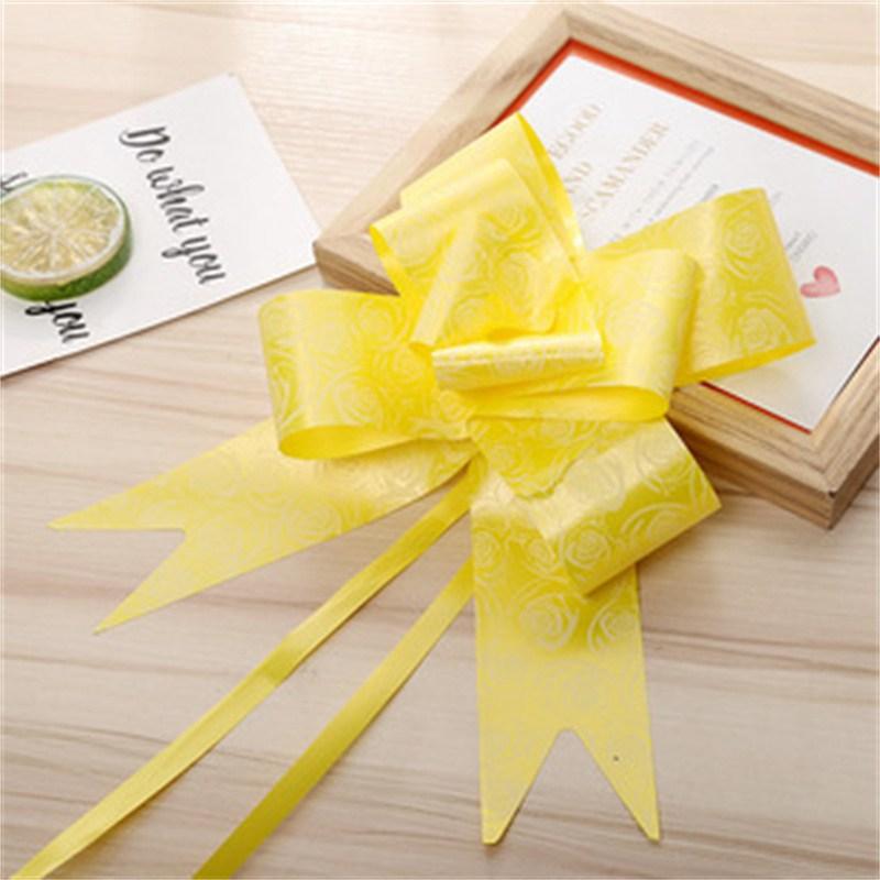 Bowknot Fruit Basket Bow Flower Wedding Ribbon Wedding Ribbon Handle Decorative Handmade Car Door