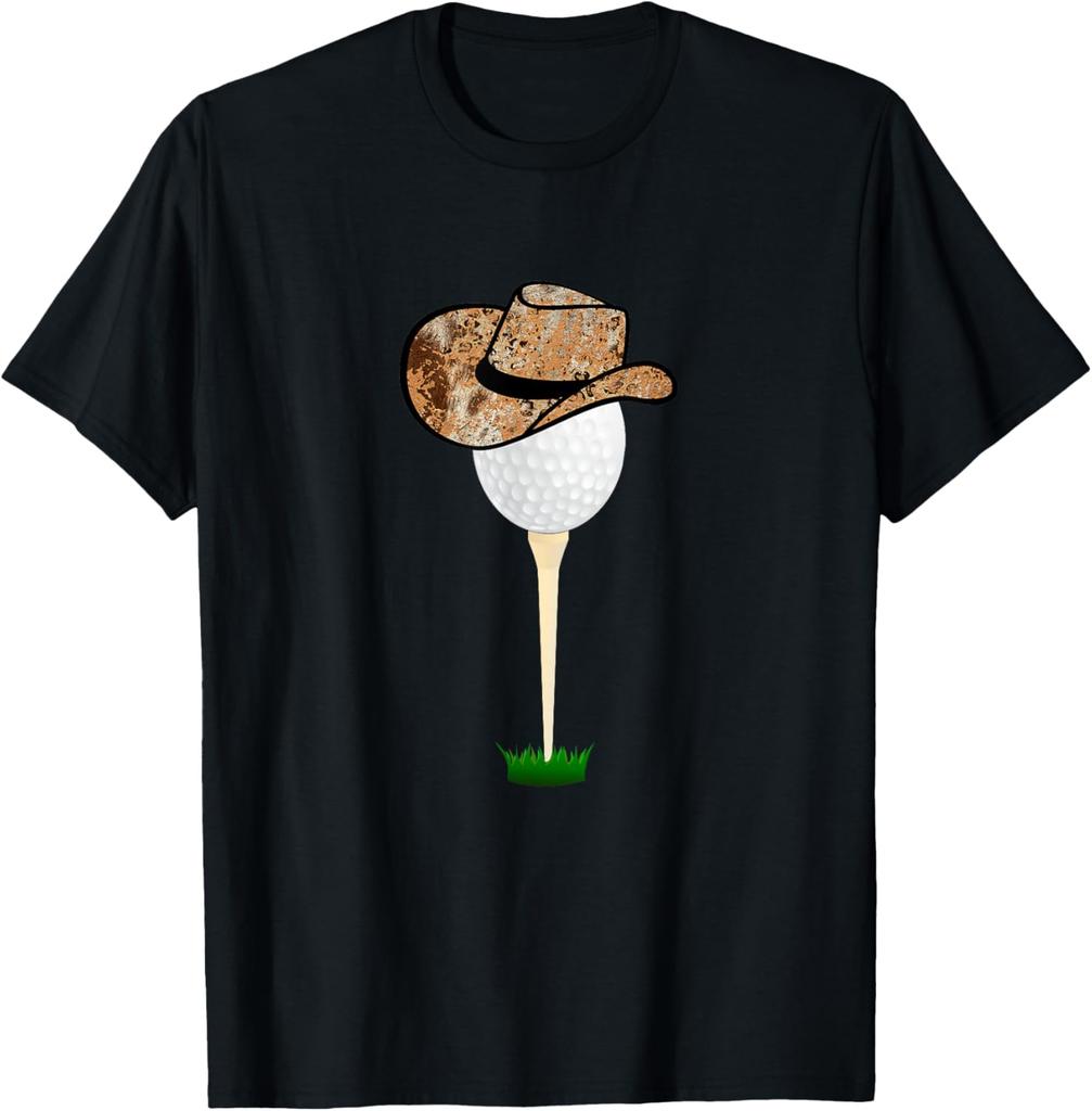Funny Golfing Cowboy Apparel Holiday Golf Ball T-Shirt