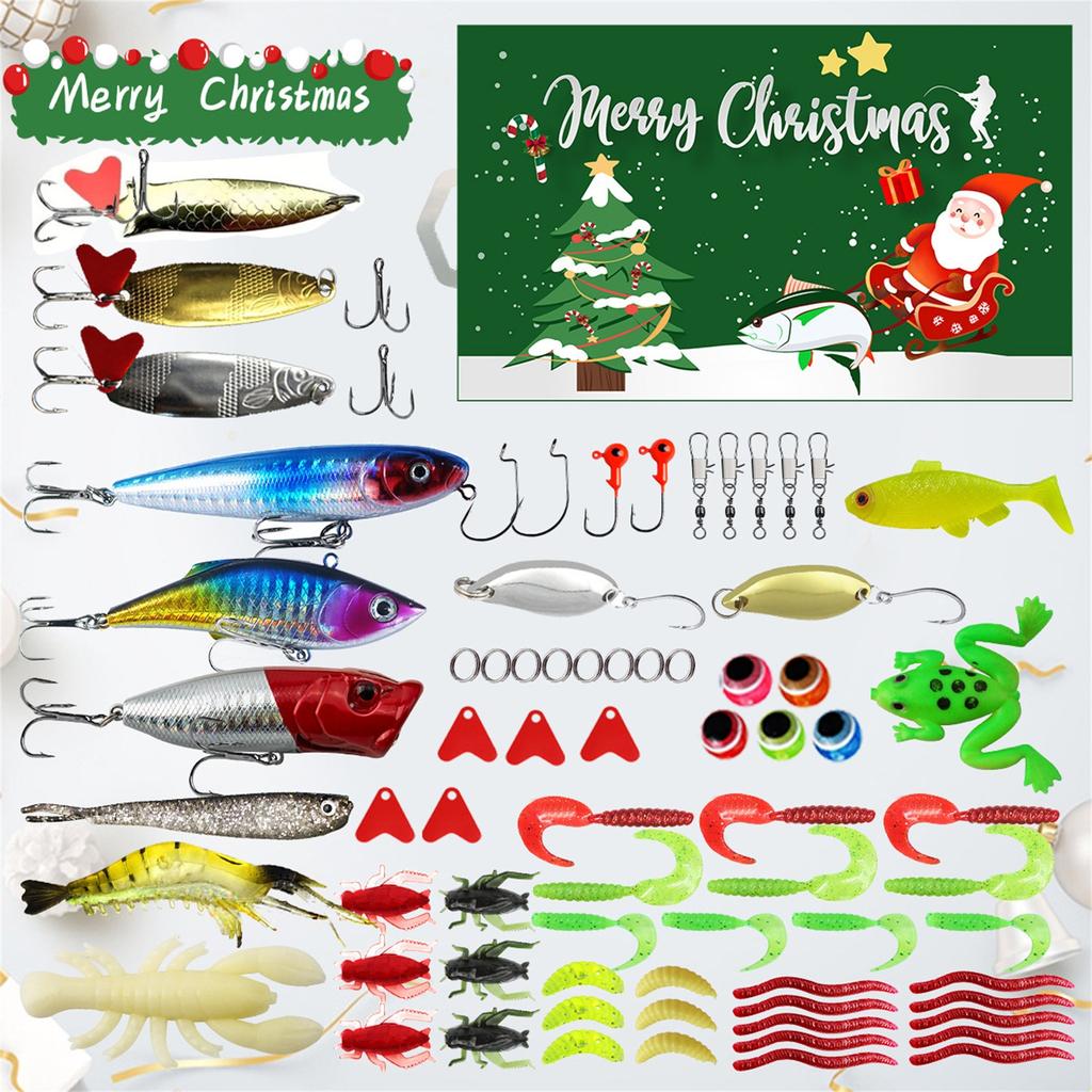 Advent Calendar Fishing Countdown, Fishing Tackle Advent Calendar For Fish Adult Men Teen Boys, 2024 Surprise Gift