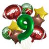 Rugby Balloon Set 32-inch Digital Children's Super Bowl Decorative Aluminum Film Balloon Scene Arrangement