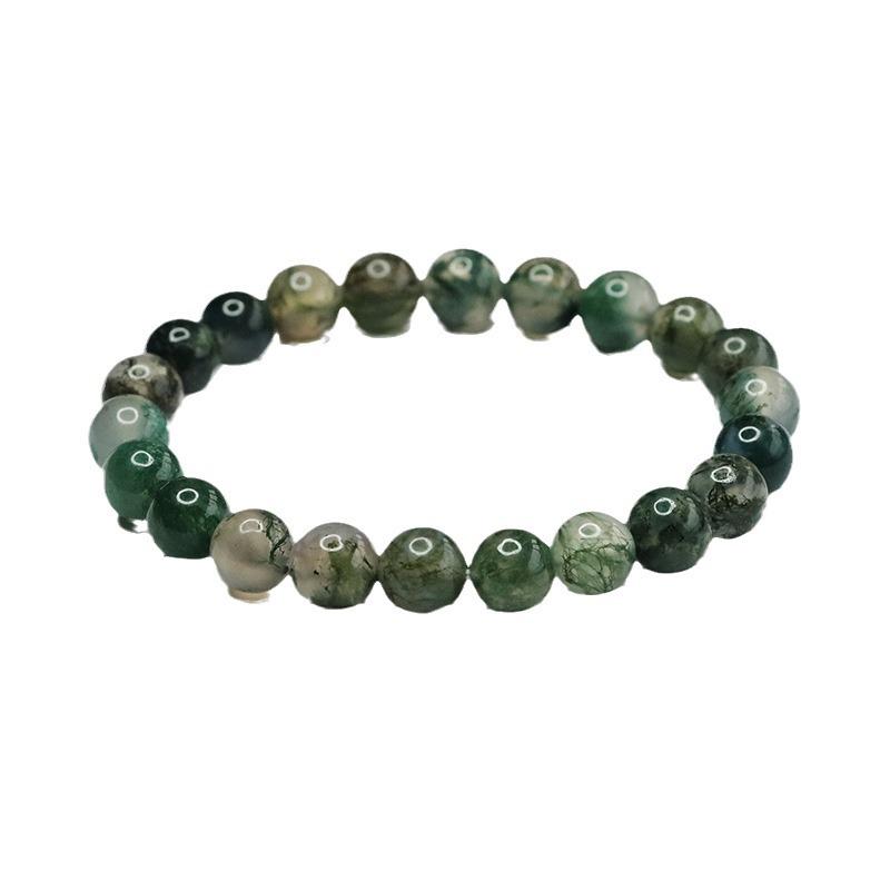 Браслет Juanyu Natural Water Grass Agate & Chalcedony Green Crystal MN4042304